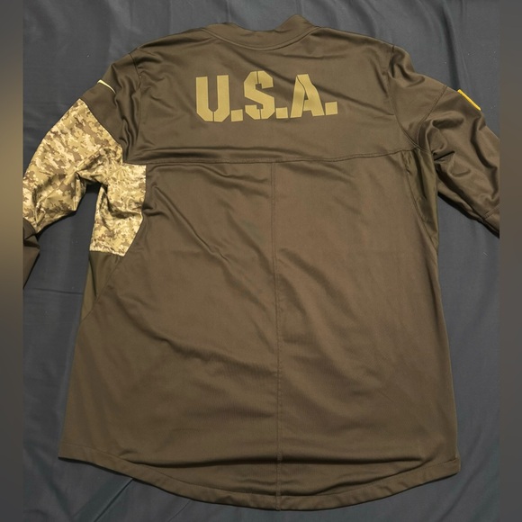 Nike Seattle Seahawks Salute To Service Size L 1/2 Zip Jacket Camo Nike Shield - Picture 10 of 13